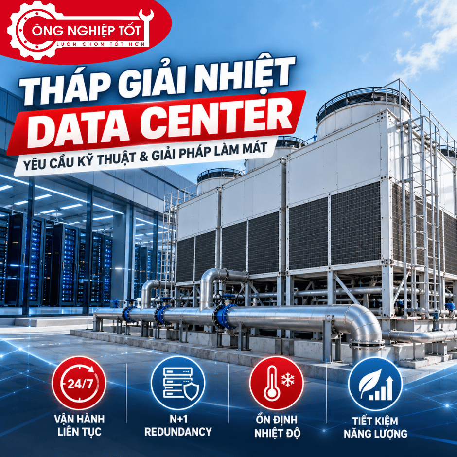 Tháp giải nhiệt Data Center là gì? Vai trò trong hệ thống làm mát